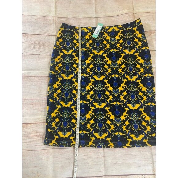 NWT Stitch Fix Brixton Ivy's Women's Yellow Blue Patterned Skirt - 2XL - Picture 3 of 12